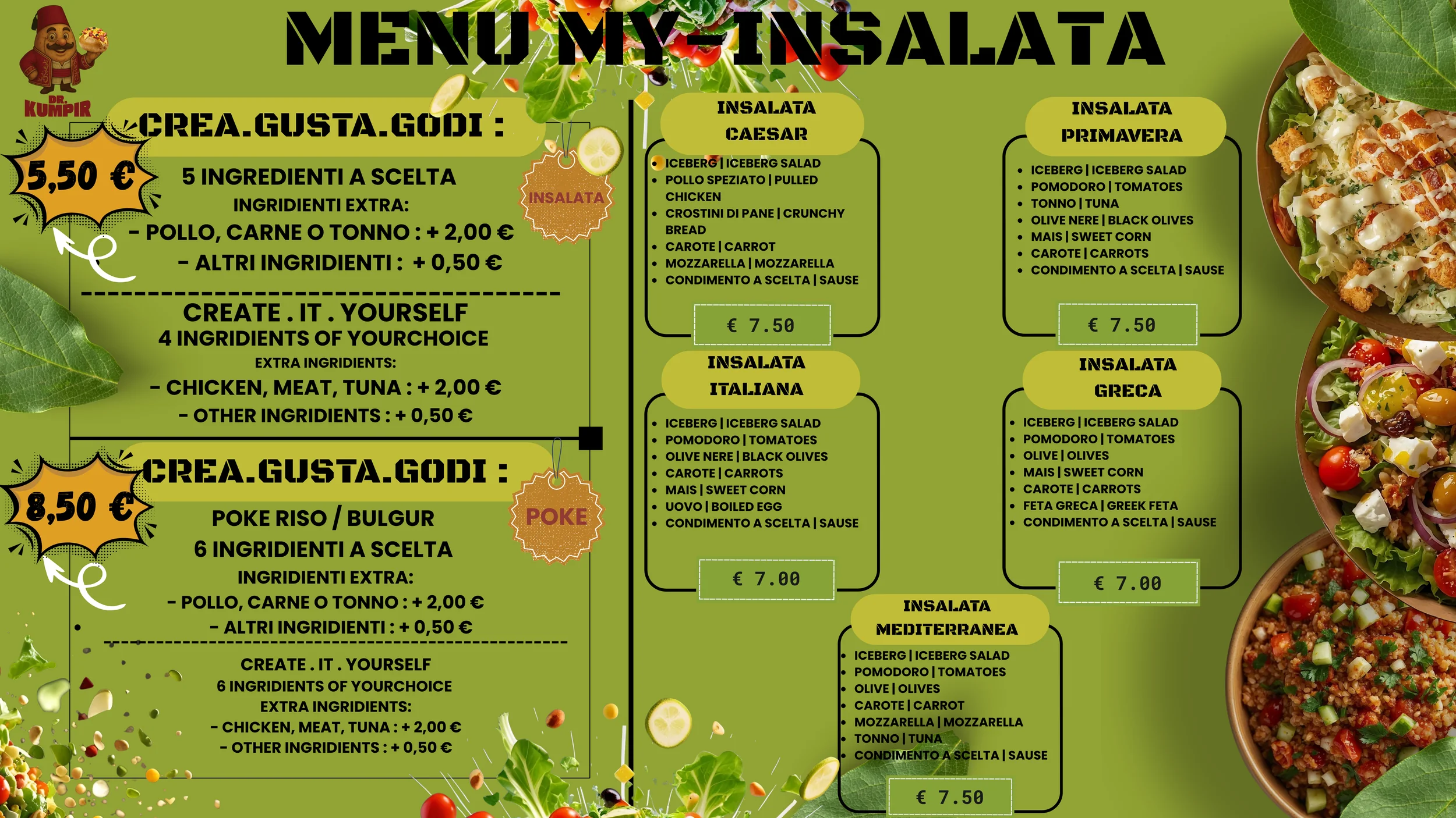 Salad Menu